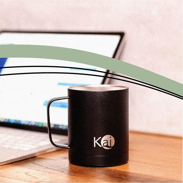 Black Kai Mug With Travel Lid