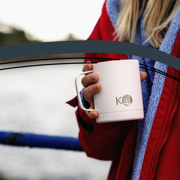 White Kai Mug With Travel Lid