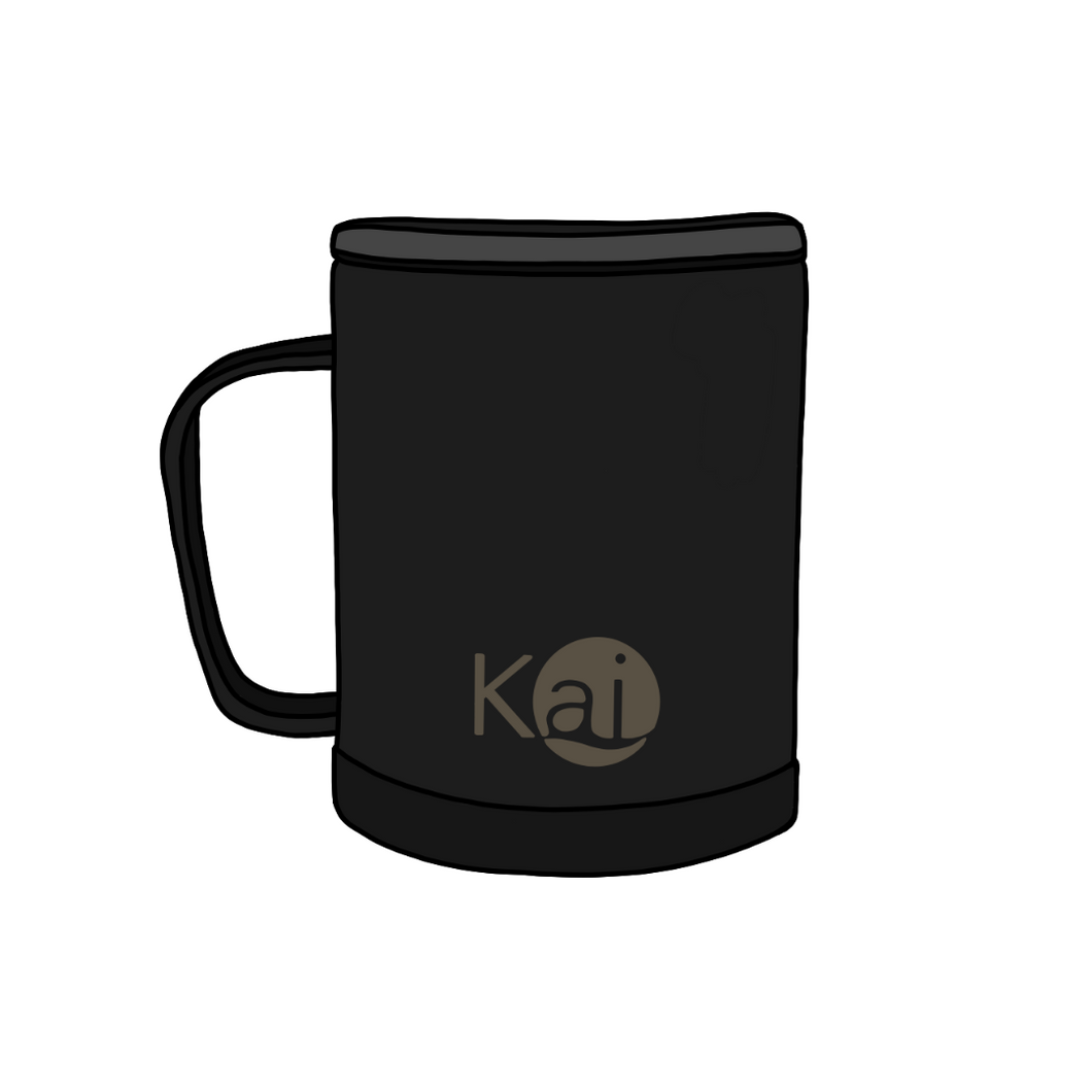 Black Kai Mug With Travel Lid